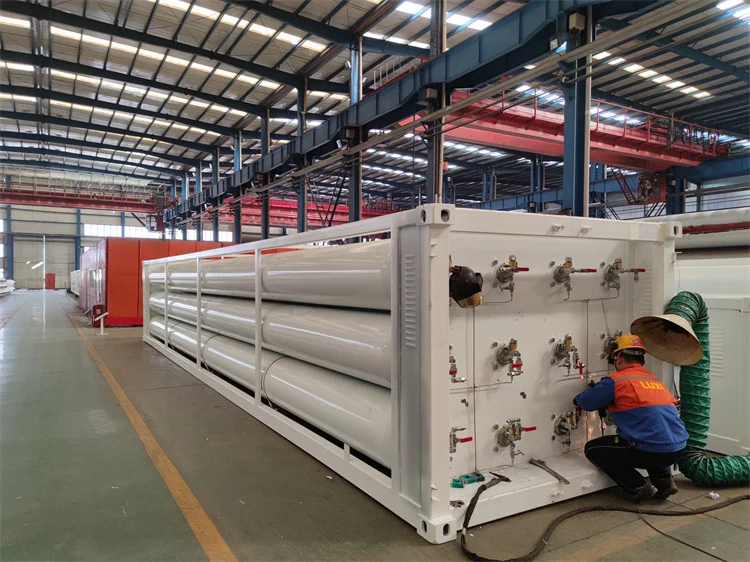 China Manufactory CNG Tube Transport Container Truck Trailer Cng Tube Skid