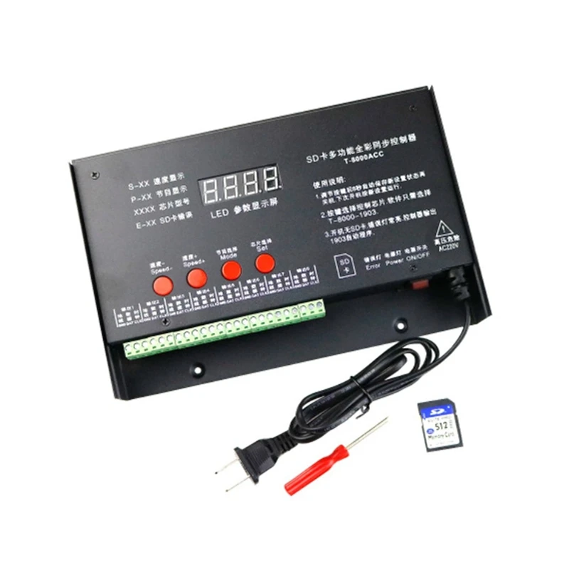 Рекламные 8 выходной порт 512 Мб Dc5v Rgb Led черный контроллер