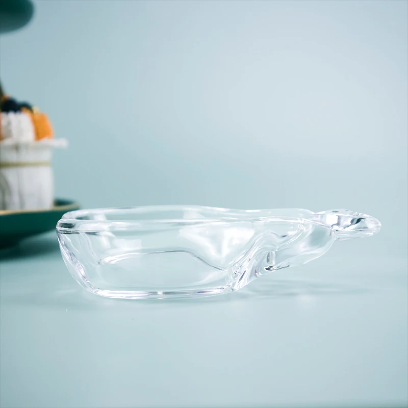 Factory Wholesale Customization Dessert Serving Crystal Clear Glass Dish Plate