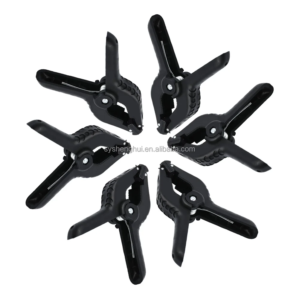 Nylon Photography Adjustable Spring Fish Clamps Photo Booth Background Stand Clip Fixed Backdrop Muslin And Green Screen
