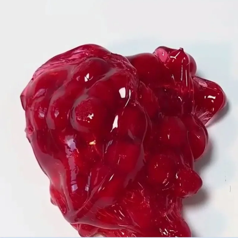 red ball delicious food accessories slime toys cherry crystal slime toys