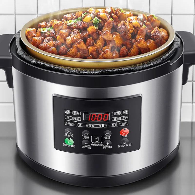 Hotel Kitchen Intelligent Stainless Steel 33 Liters Commercial Multi Cooker Electric Pressure Cooker With Anti-Scalding Handle