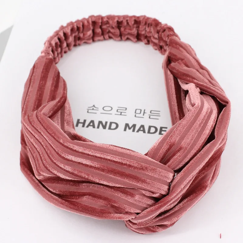 Новинка 2020, популярный стиль, Женская Полосатая эластичная повязка на голову, оптовая продажа, женские модные аксессуары для волос