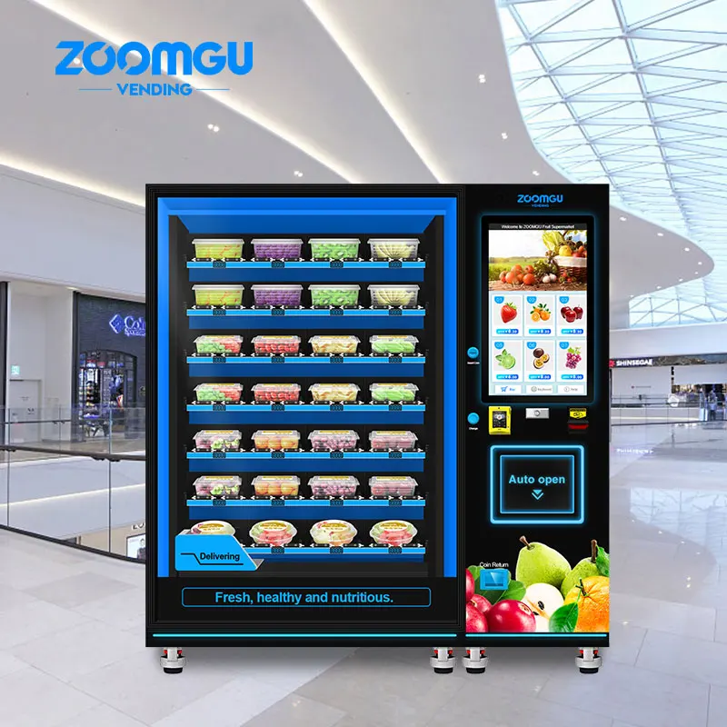 Zoomgu, торговый автомат, большой емкости, машина для приготовления салатов и фруктов