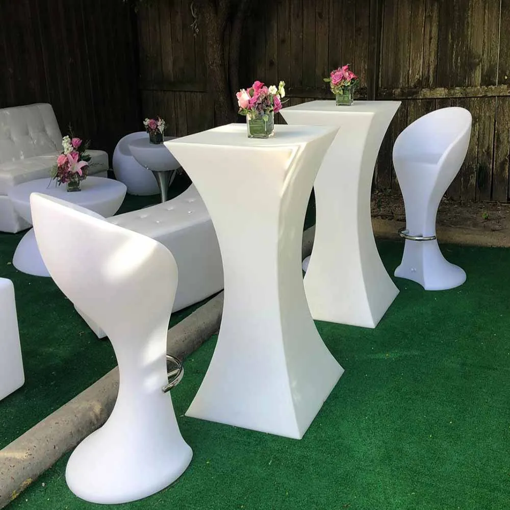 Magical 16-Color Change Square LED Stool Chair for Garden or Outdoor Bar Furniture