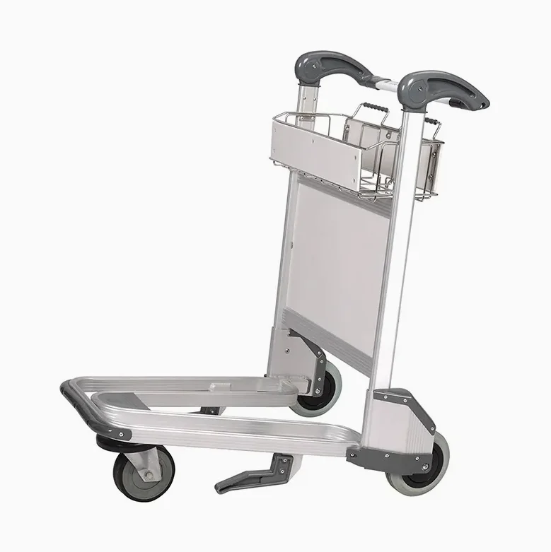 Aluminum Alloy Luggage Airport Trolley with Auto Brake