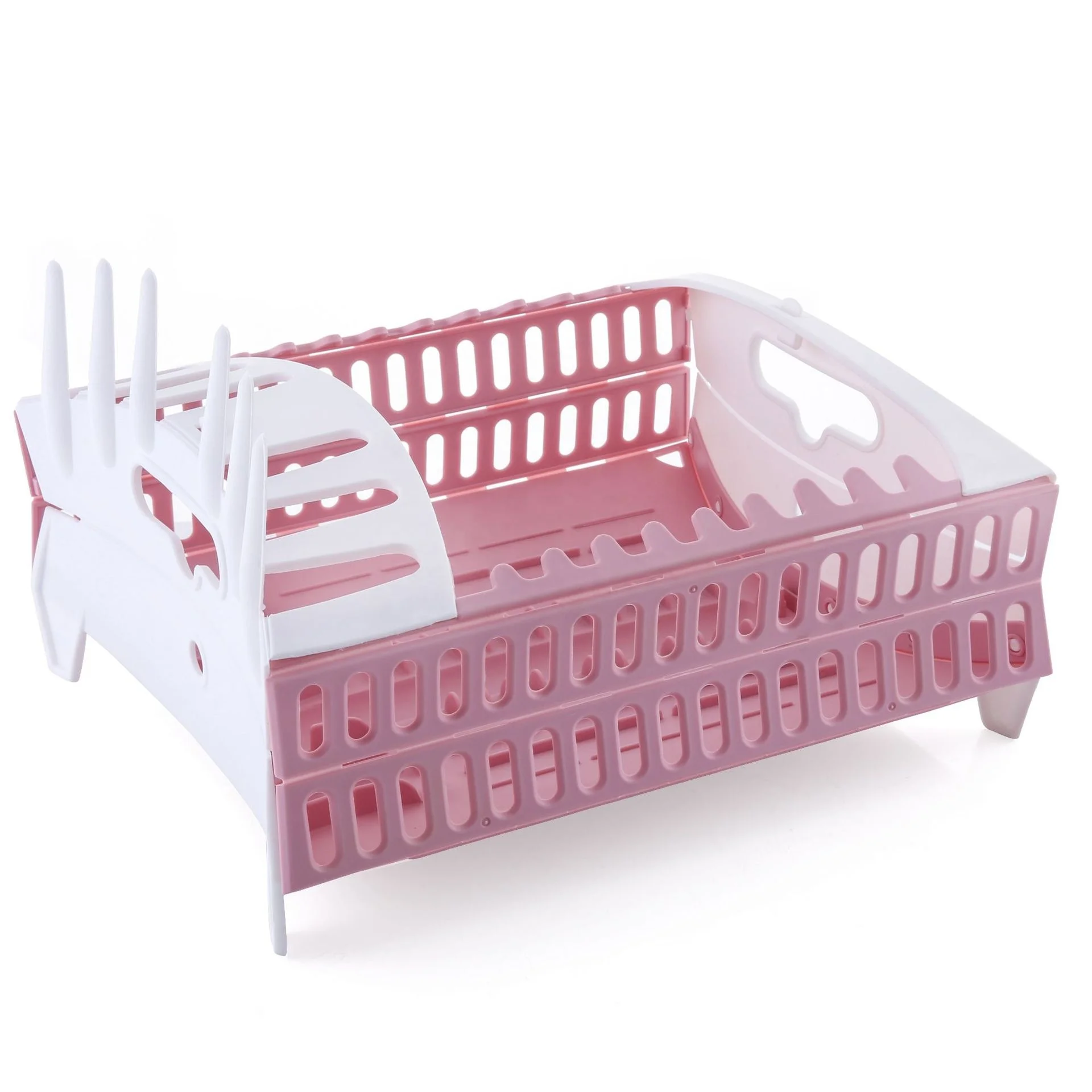 Dish Drying Rack Small Dish Rack with Tray Compact Dish Drainer for Kitchen Counter Cabinet