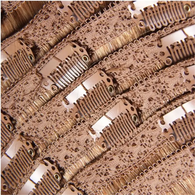 ISWEET Double Drawn  Silik Straight Human Natural Hair Remy Clip In Hair Extensions 100% Human Hair With Best Price