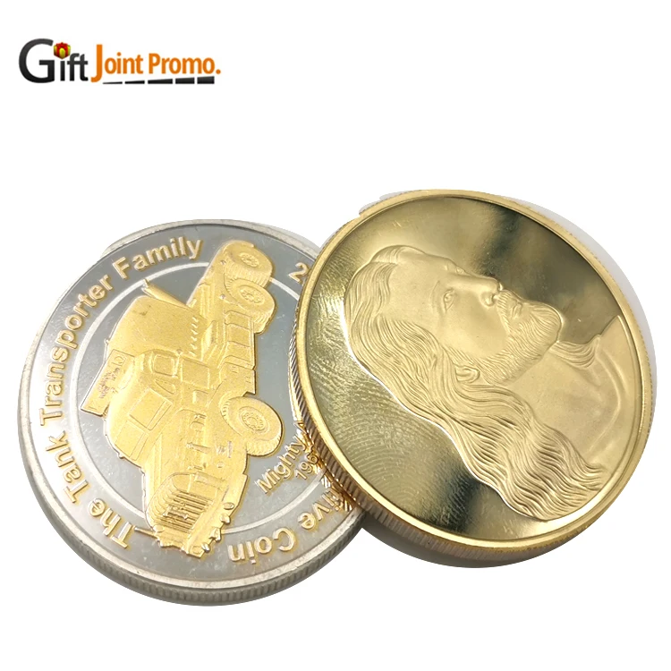 
Promotional Custom Design Zinc Alloy Silver Gold Commemorate Coin 