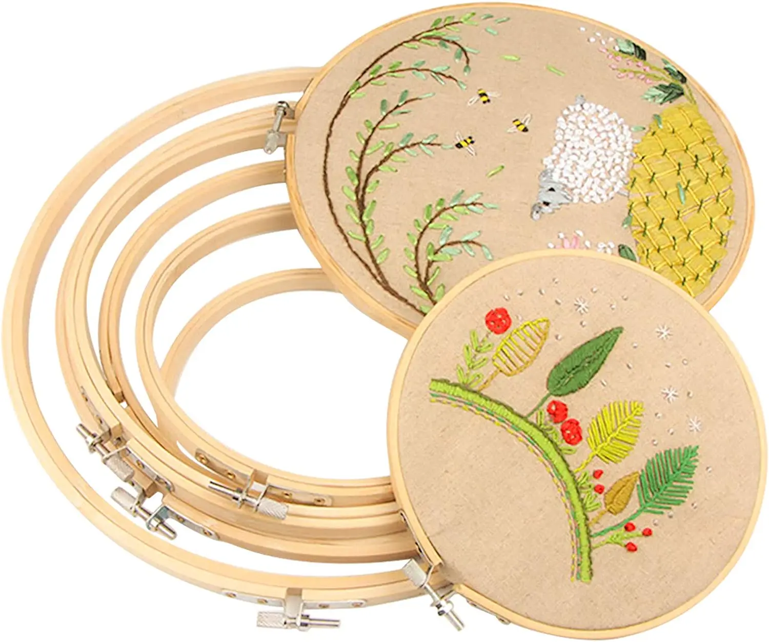 Knitting Tool Cross Stitch Toy Hoops Ring 16 inch bamboo embroidery hoops for Needlework