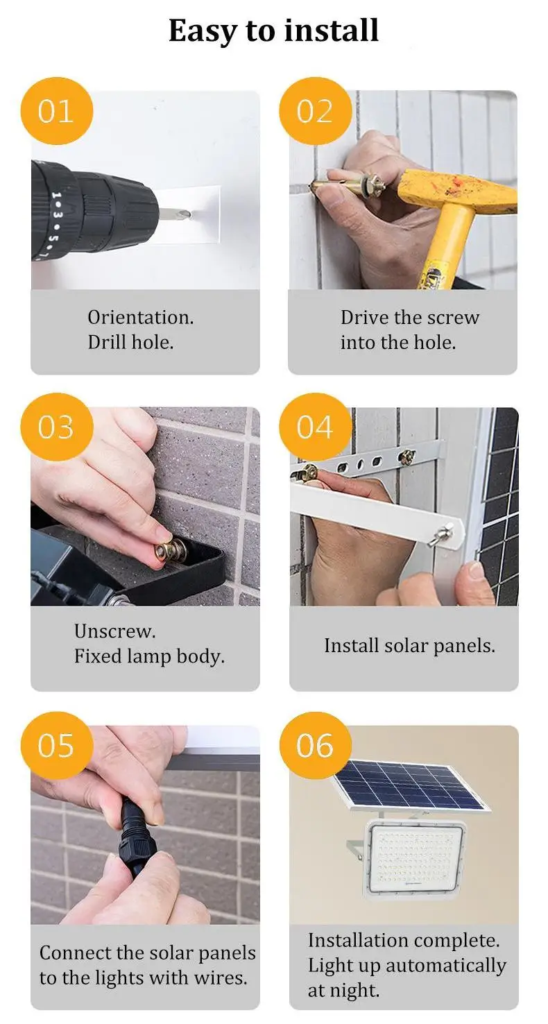 Wholesale 100W 200W 300W 400W High-Power Remote Control Dimming Energy-Saving Ip66 Waterproof Led Solar Flood Light