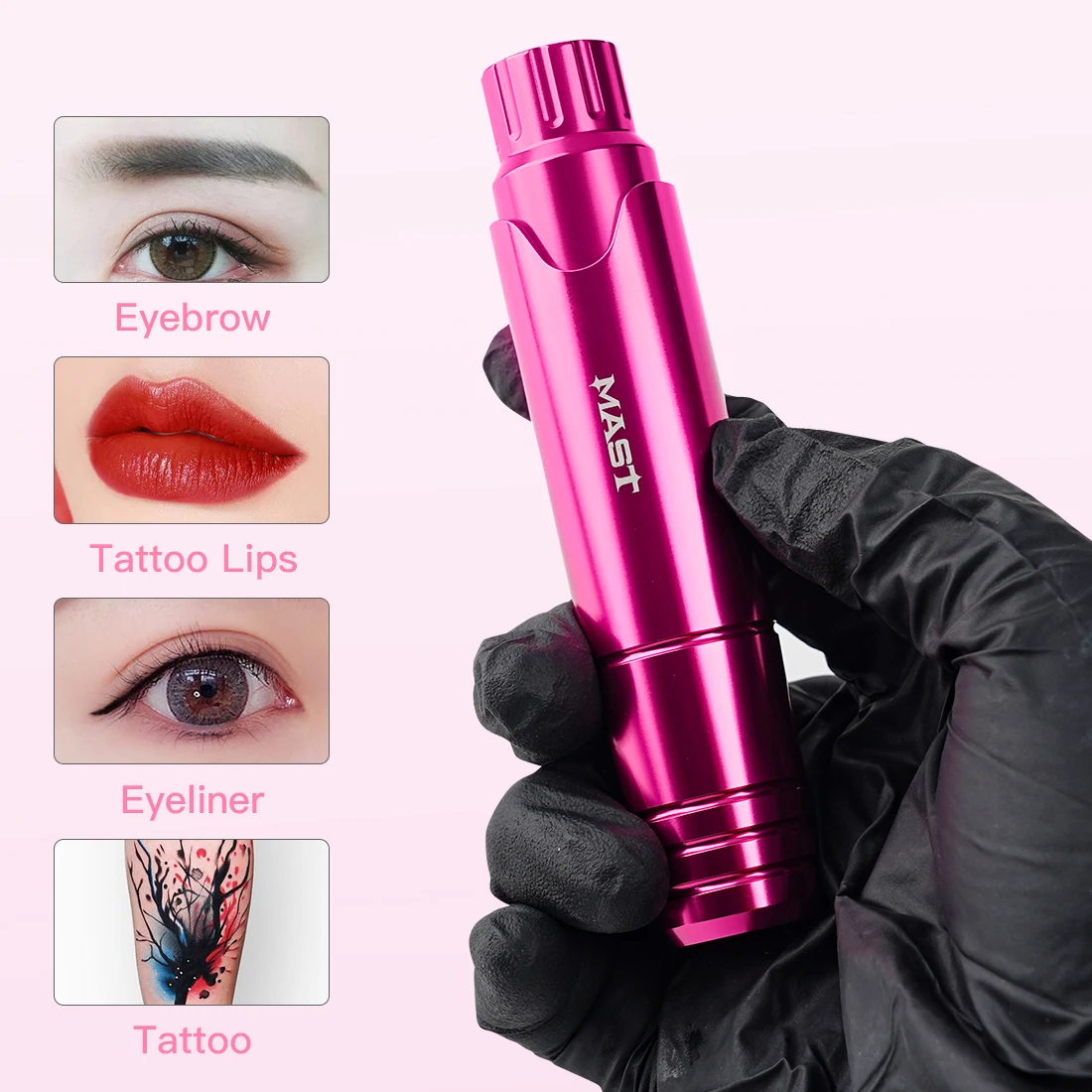 Mast P10 Multiple Colors Rotary Coreless Motor Micro Blading Tattoo Machine For Permanent Makeup Pink