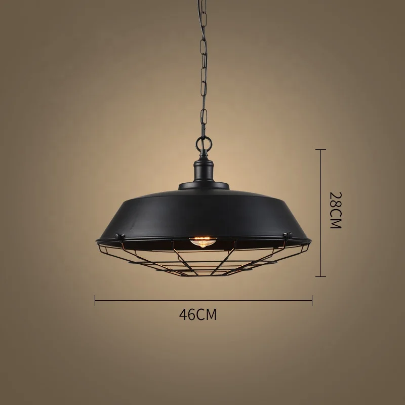 Retro Restaurant Chandelier Single Head Bar Counter Dining Room Bedroom Vintage Pendant Light Wholesale Loft Hanging Light