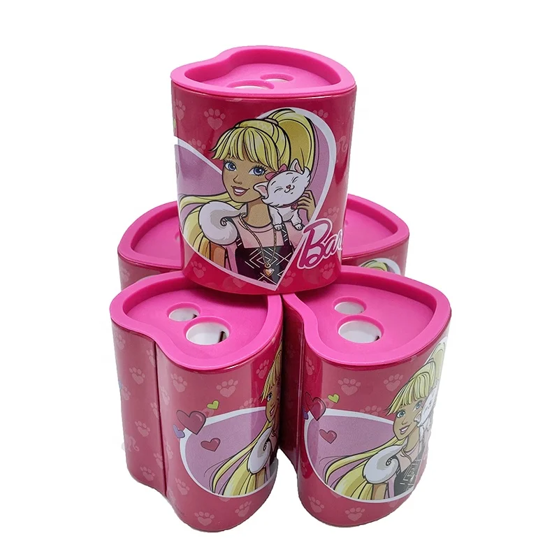 Factory Wholesale Cartoon Stationery Ses High Quality Sharpener Manual Heart Shape Tin Pencil Sharpener For School Student