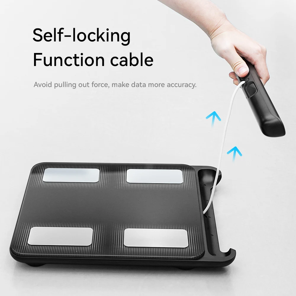 Smart 8 Electrode Digital Balance Bioimpedance Electronic Composition Scale Glass Bathroom Use Measures Body Fat Water 180kg