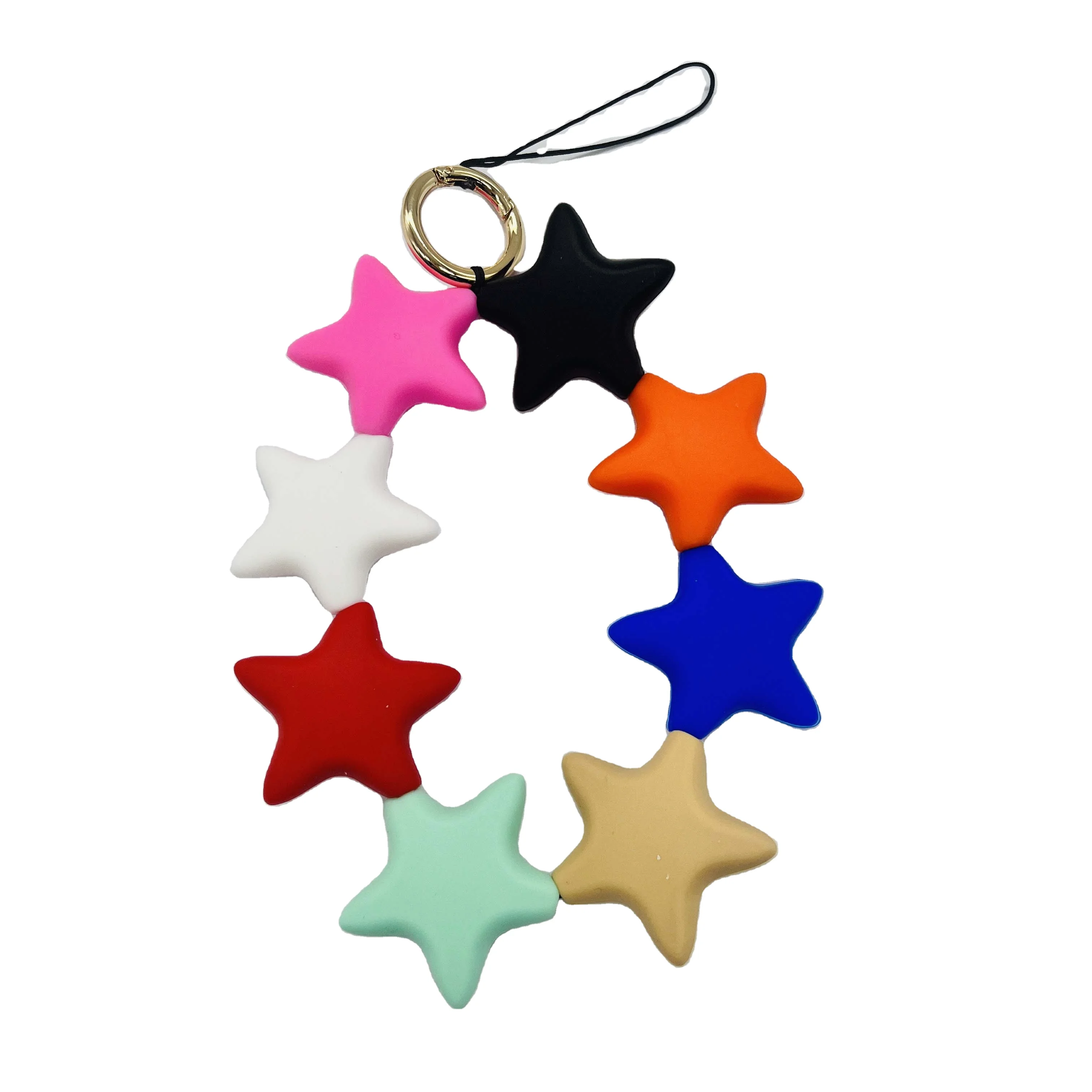 silicone star  wrist strap phone custom made chain marble phone case silicone crossbody