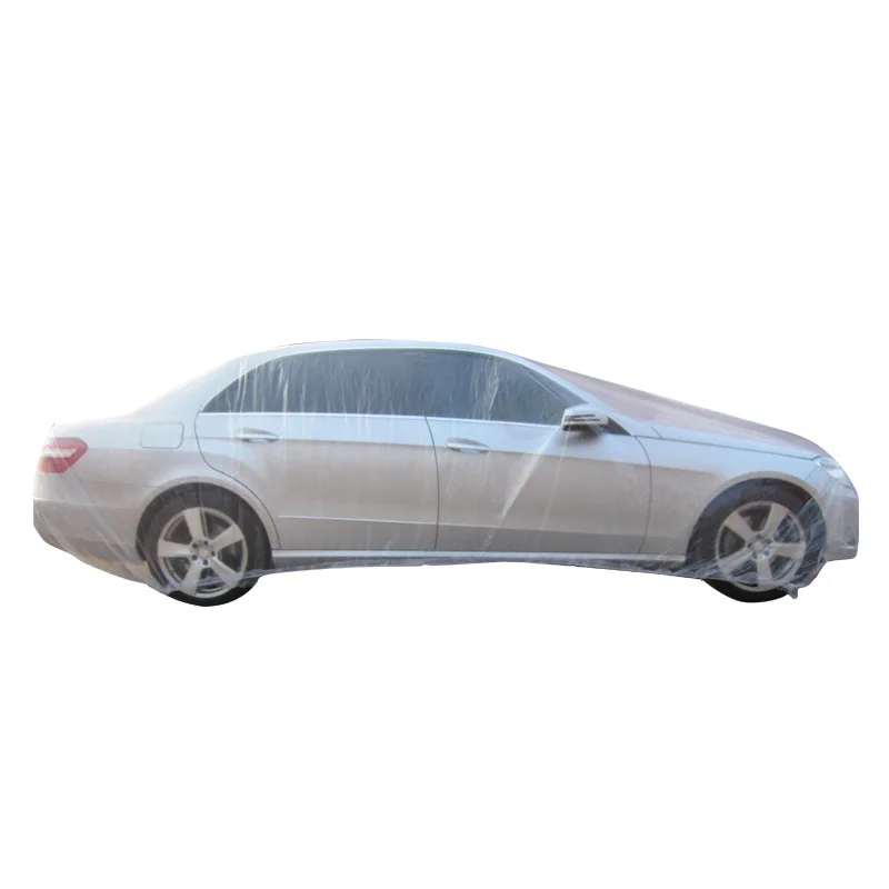 Disposable Clear Plastic Car plastic transparent thickening waterproof cars cover