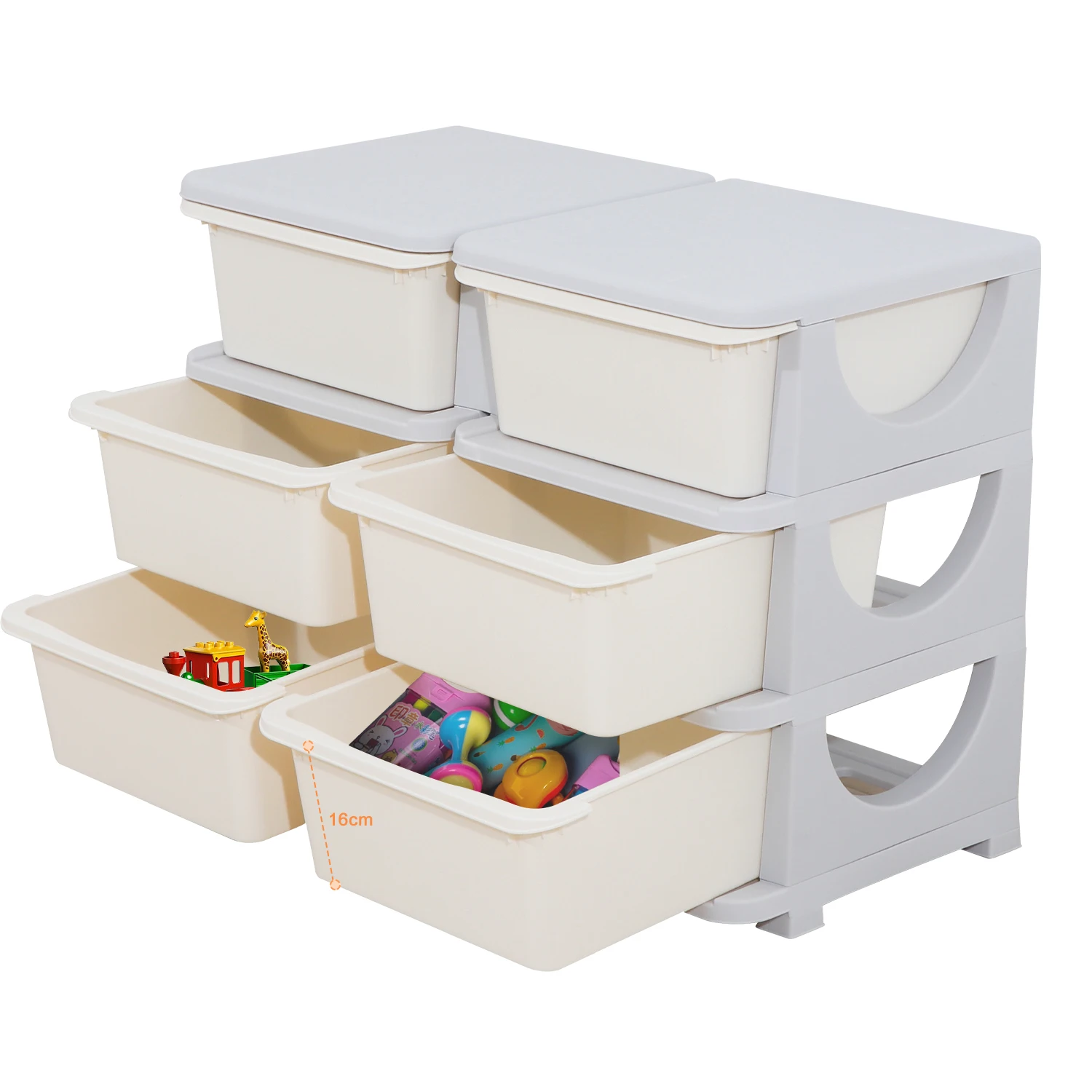 Kids furniture custom plastic movable baby chest corner cupboard rack drawer toys storage children cabinets for Kindergarten use