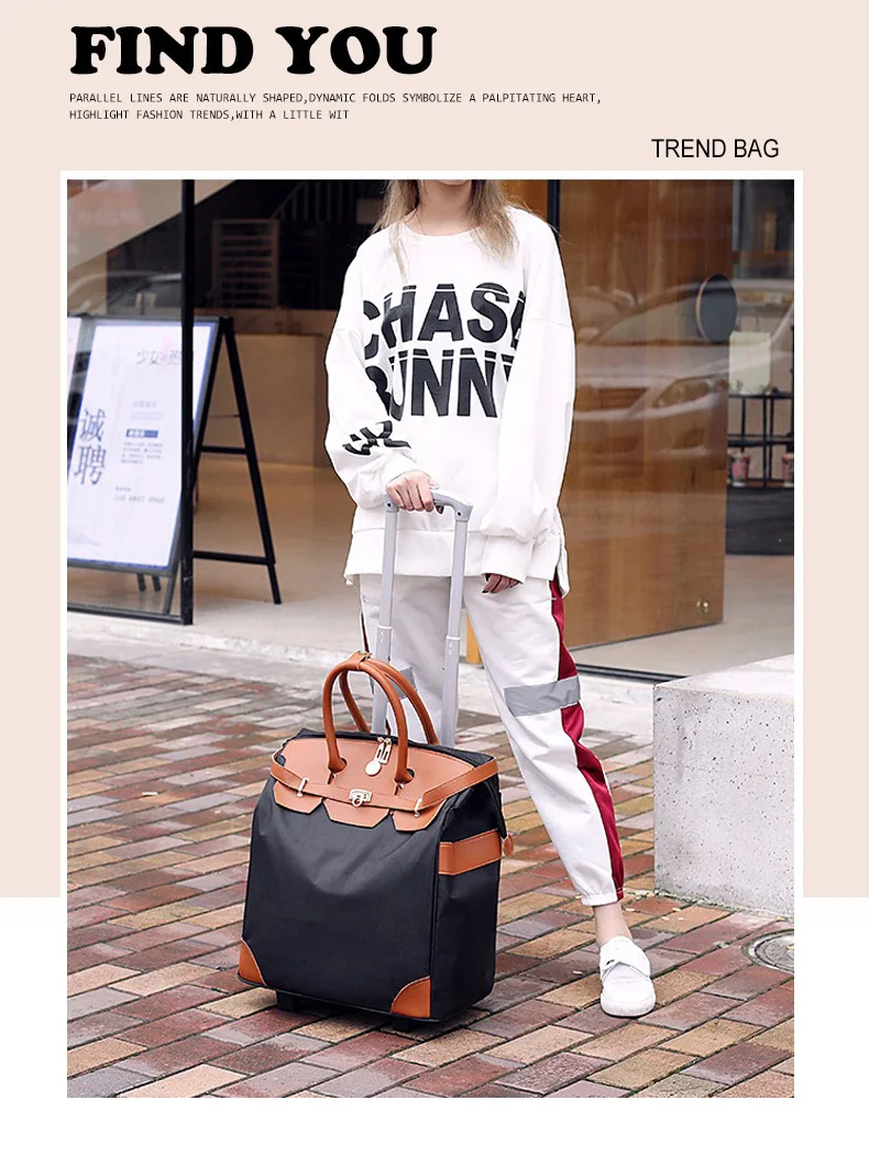 2023 Soft Fabric Trolley Suitcase Travel Bags Luggage Luggage Case Clothing Bag Wholesale