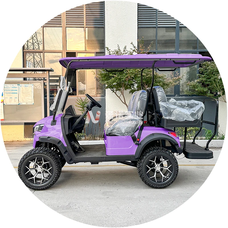 CE Approved 60V Lithium Battery 5KW 4 Person Electric Hunting Vehicle Car Golf Cart