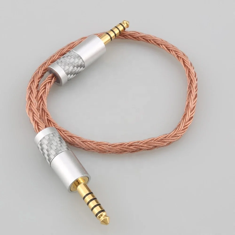 16 Core 99% 7N OCC Earphone Cable 4.4mm Balanced Male to 4.4mm Balanced Male Audio Adapter