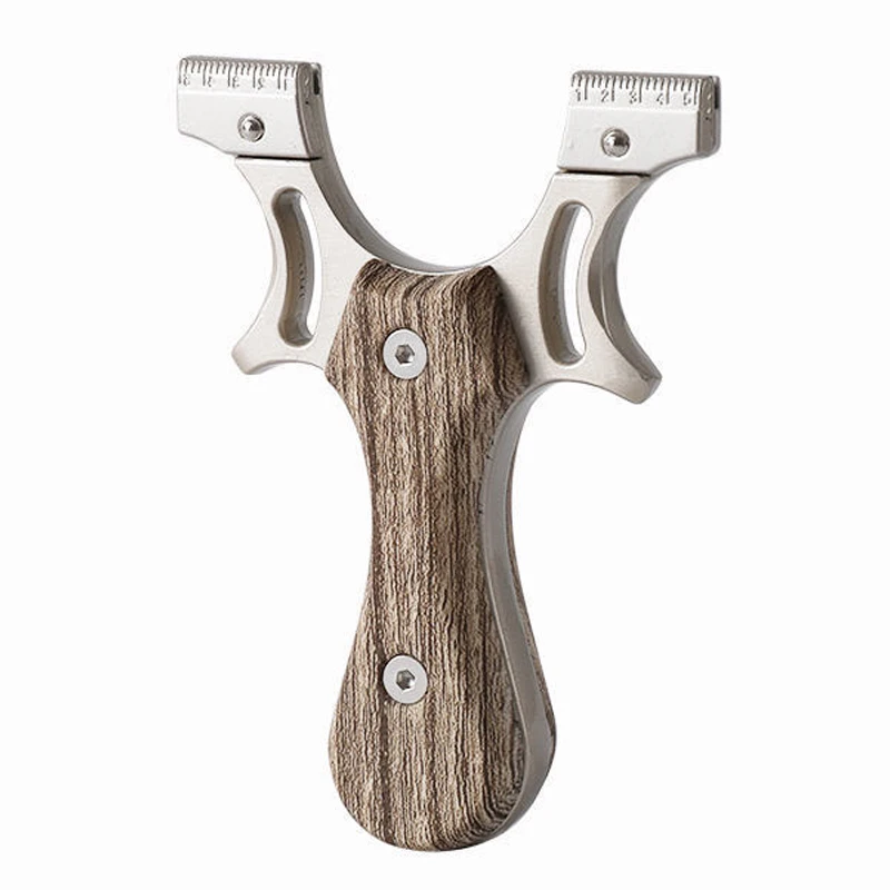 high quality high power catapult hunting slingshot with flat rubber and scope