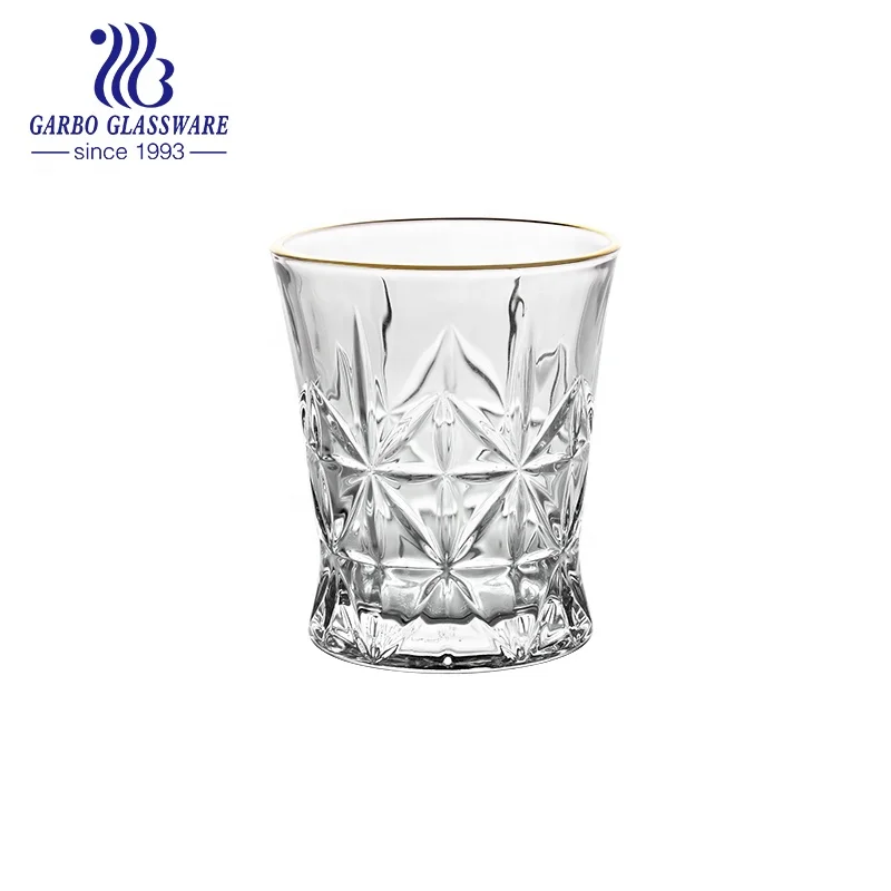 Garbo custom engraved glass tumbler high quality whisky wine glass cup crystal drinking water tableware cup for home decoration