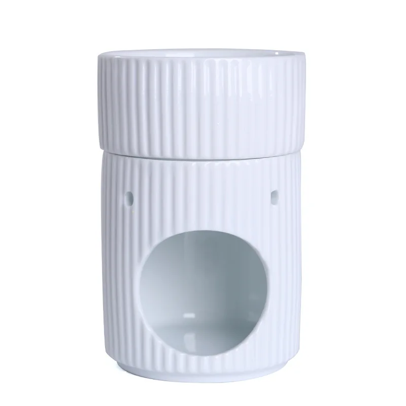 Cylinder Essential Oil Burner Wax Melt Burner Aromatherapy Aroma Burner Ceramic Oil Diffuser Candle Tealight Oil Warmer