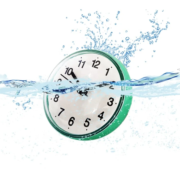
with suction cup waterproof bathroom wall clocks 