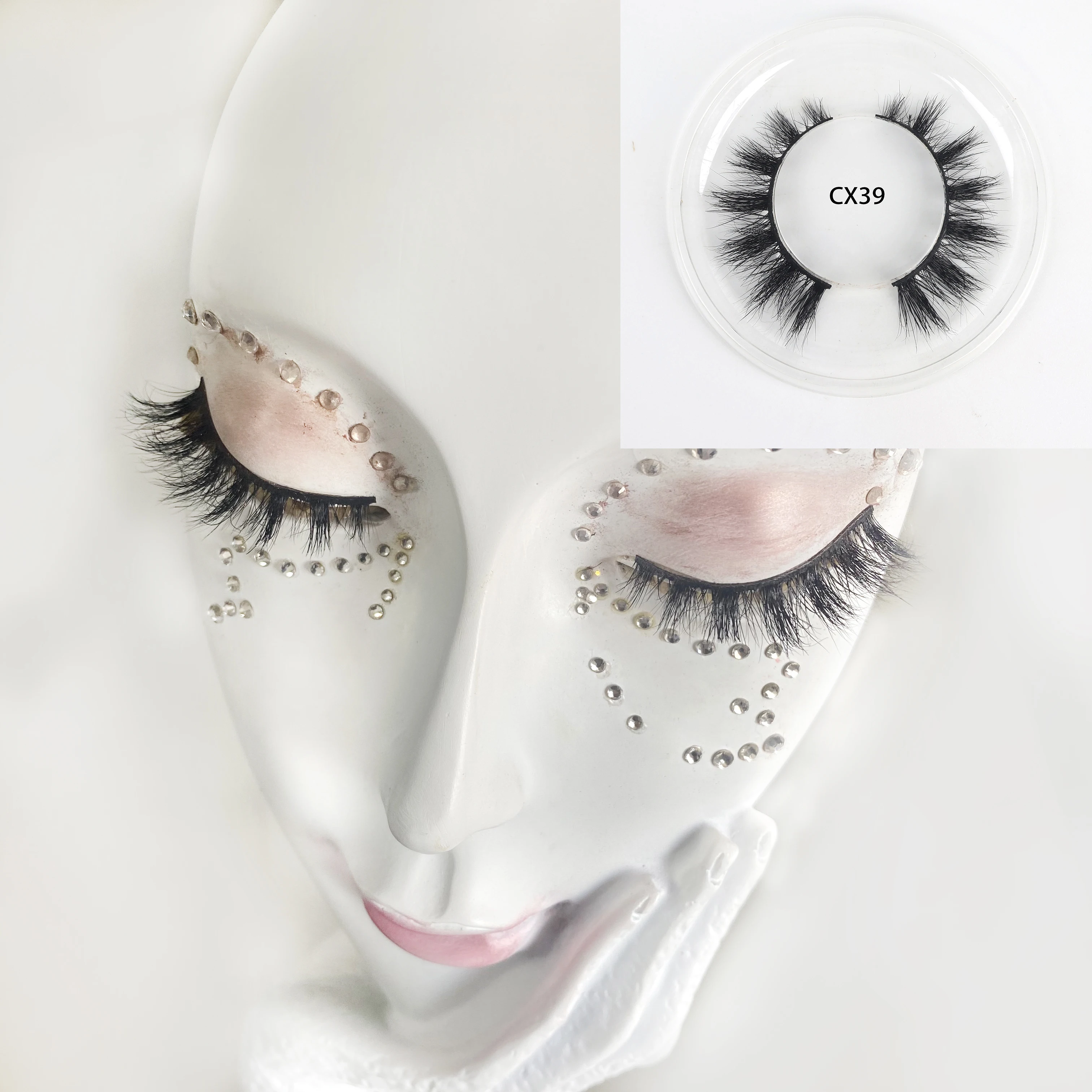 Hot selling full strip real mink lashes natural fluffy lash extension custom packaging real mink eyelash wholesale