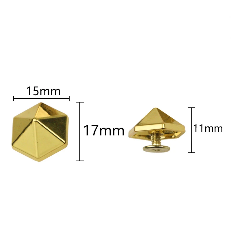 15mm Alloy Rivets for Bag Hardware Custom Jeans Rivets Conchos for Leather Spike Rivet
