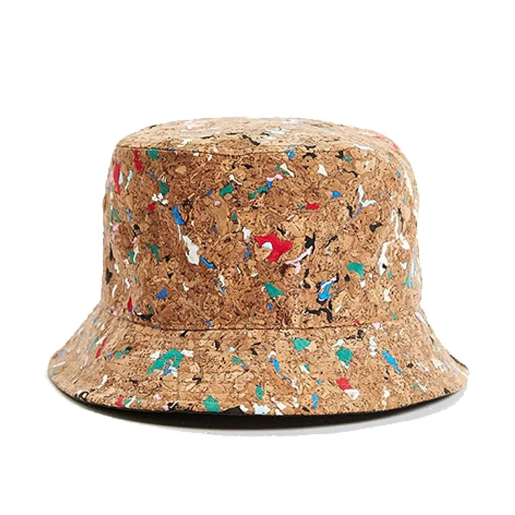 New design custom cork bucket hat cork cap Lightweight cork hat