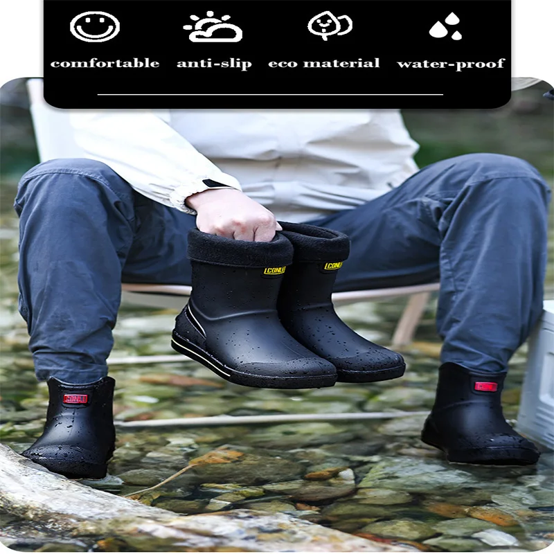 whole sale fashion trend PVC outdoor waterproof deck fly fishing wading fishing boots galoshes deck boots
