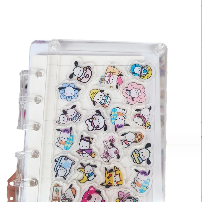 Заводская распродажа спецификации A5 разноцветная мультяшная наклейка акриловая прозрачная книга с зыбучими песками