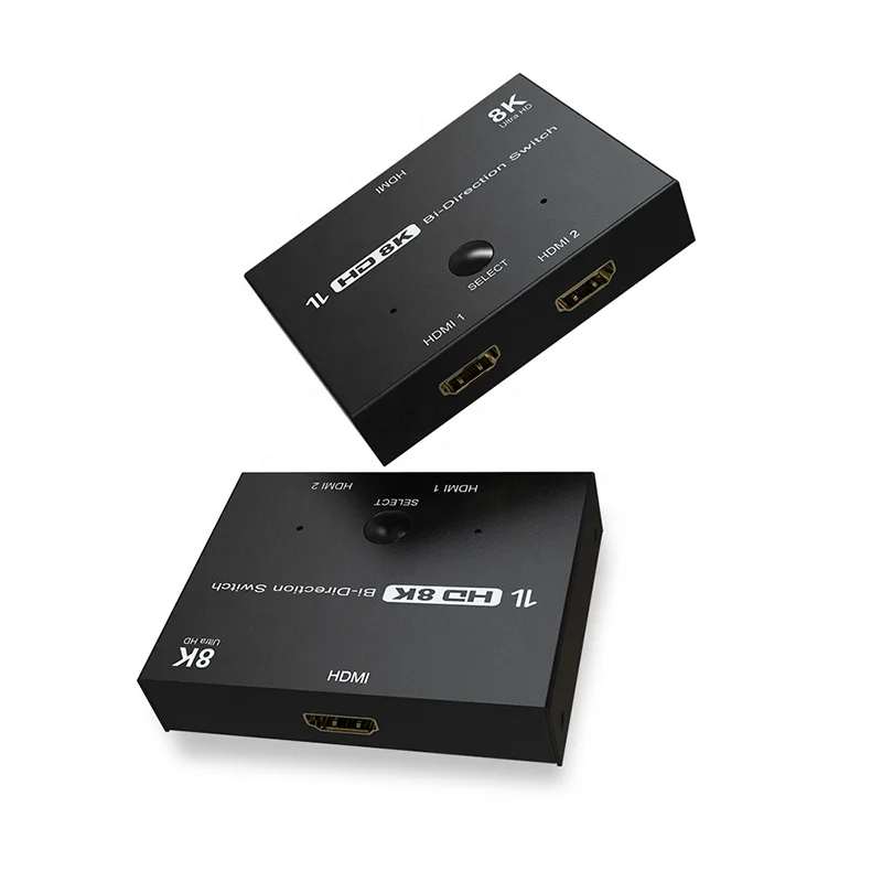 Xput 2.1 Cable 8K@60Hz 4K@120Hz HDMI Splitter 8K HDMI Bi Direction Switcher Adapter 2x1 1x2 HDMI 2.1 HDCP 2.2 Switch Splitter