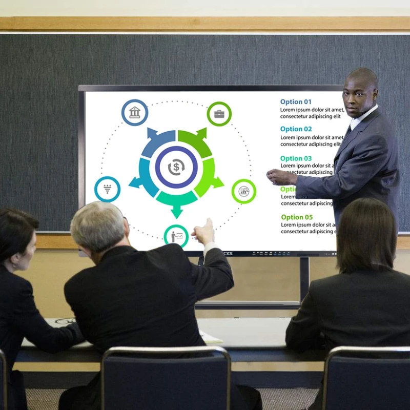 all in one smart whiteboard finger touch teaching electronic board for meeting