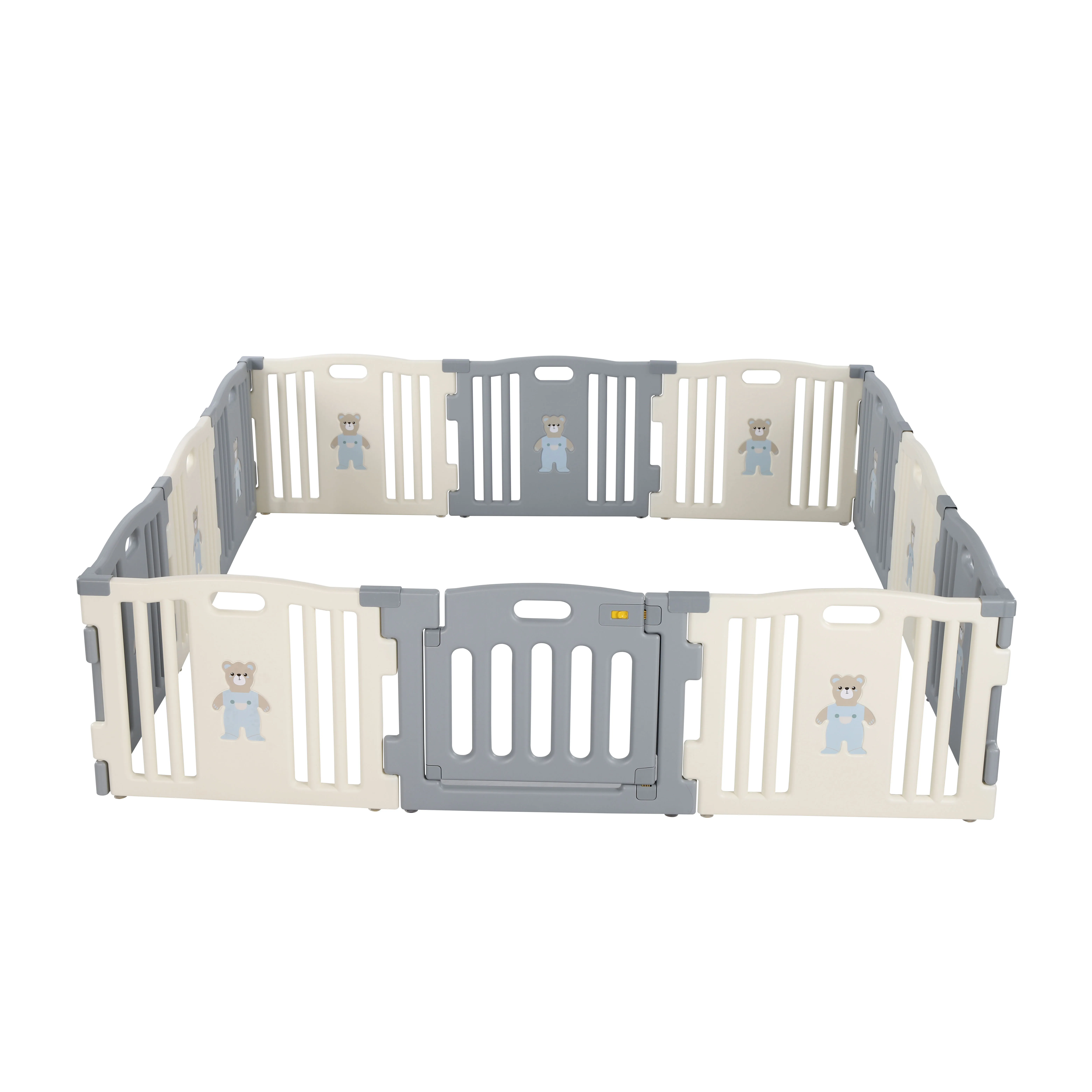 
Children plastic large baby playpen play yard safety kids 12 panels fence set 