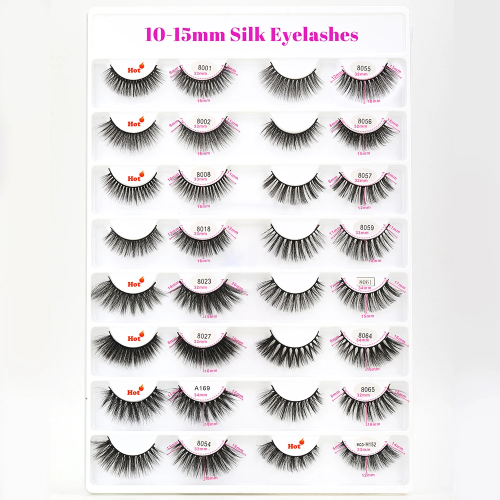 3D Silk Faux Mink Fake Premium Synthetic False Eyelashes Wholesale Natural Strip Eye Lashes Manufacturer