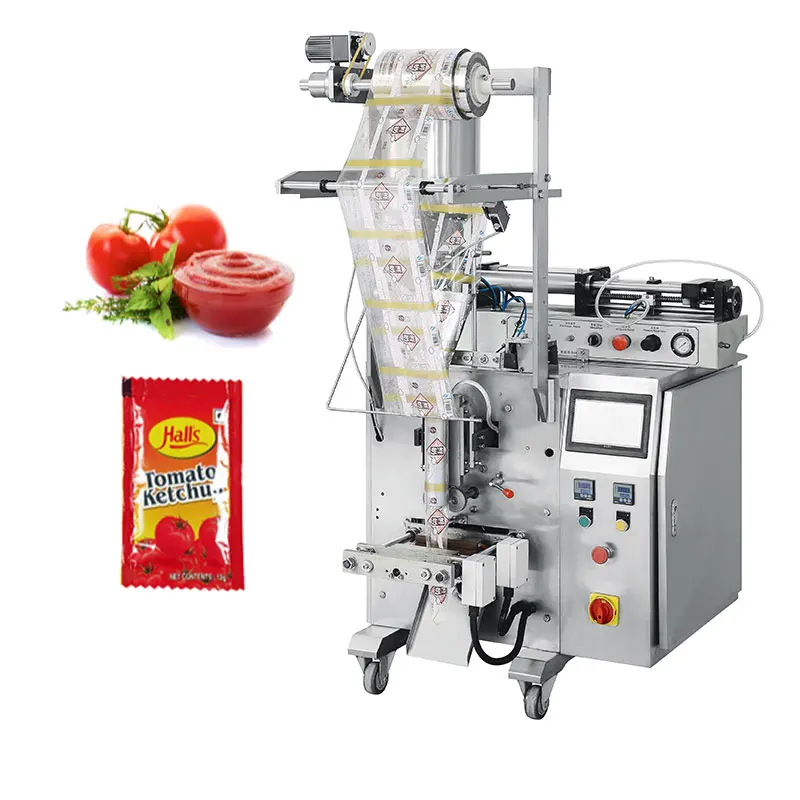 tomato paste filling and sealing water pouch packing machine price,sauce sachet packaging machine