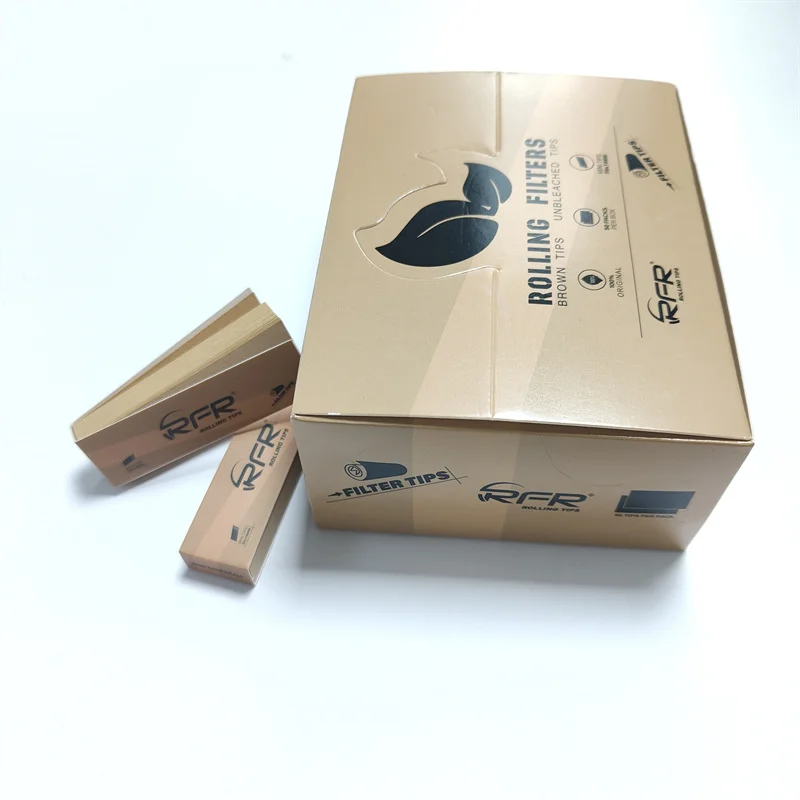 RFR Easy to Roll Natural Unbleached Paper Smoking Paper King Size Mini Smoking Filter Tips