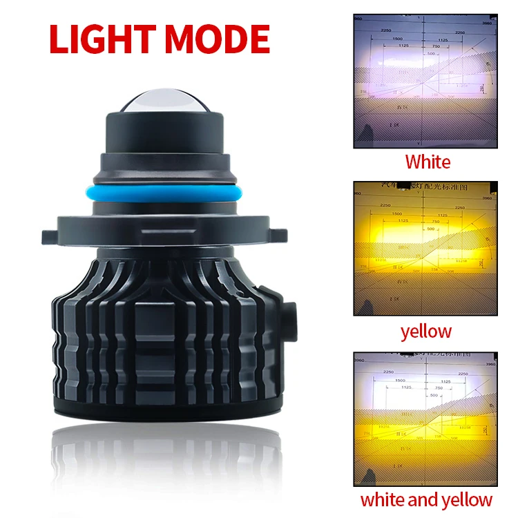 13000LM 100W Car laser fog light two color super bright laser led headlight lens laser 9005 led headlight