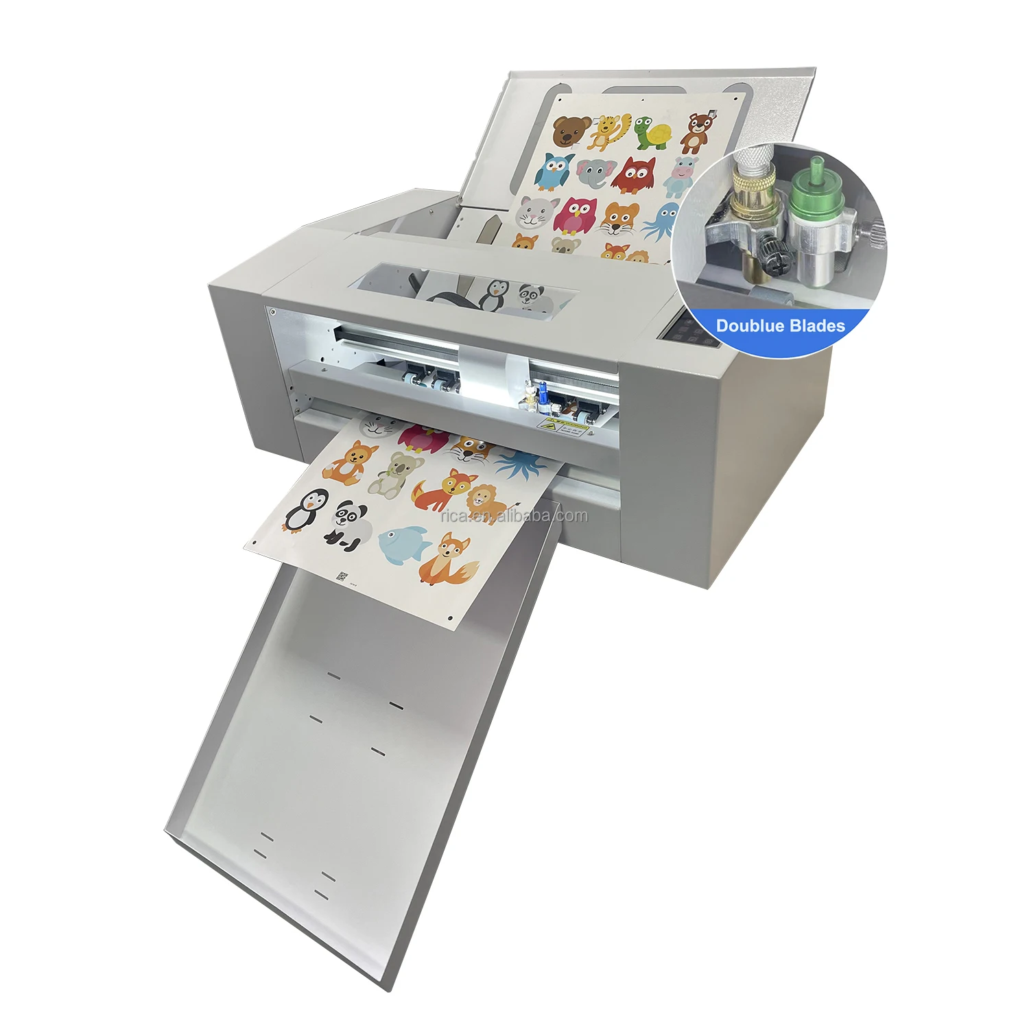 A3/A4 1200mm/s double head Die cut machine automatic sheet label cutter Automatic feeding paper for gift box and 350g cardboard