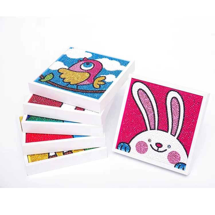 
Детские алмазные украшения для фотографий, сделай сам, сделай сам, мультяшный автомобиль, алмазная живопись с рамкой для детей 