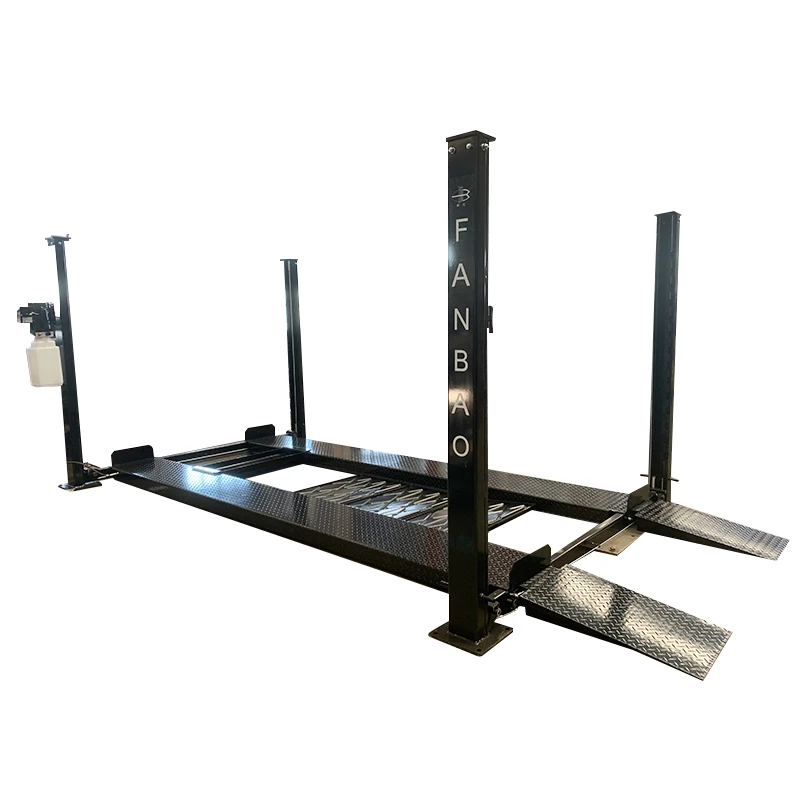 4T high quality one-sided manual release movable hydraulic car 4 post lift car lift auto hoist vehicle lifter with good price