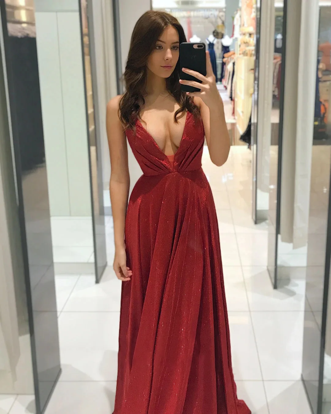 Guangdong supplier V-neck chiffon long dress women swing skirt 2022 graduation dress