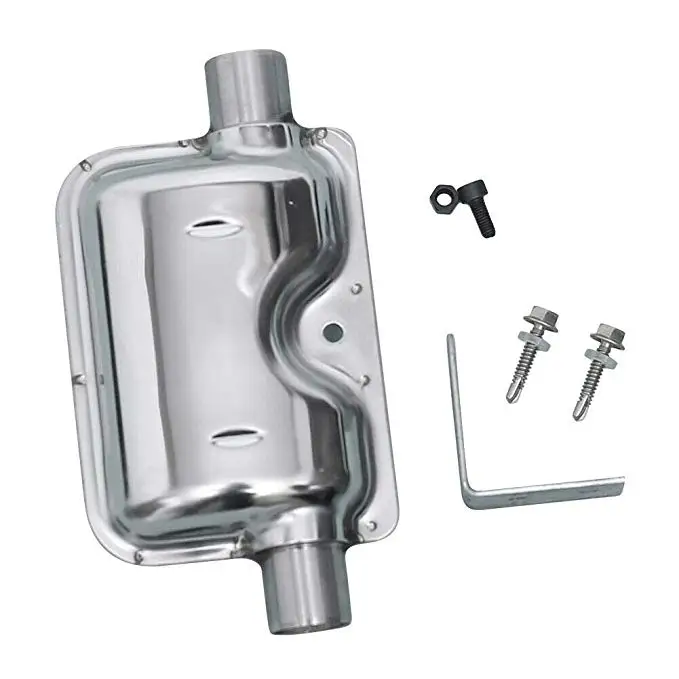 OkyRie Portable Pipe Silencer Exhaust Muffler 24mm Clamps Bracket 60/120cm Exhaust Pipe for Car Heater Parking Air Diesel Heater