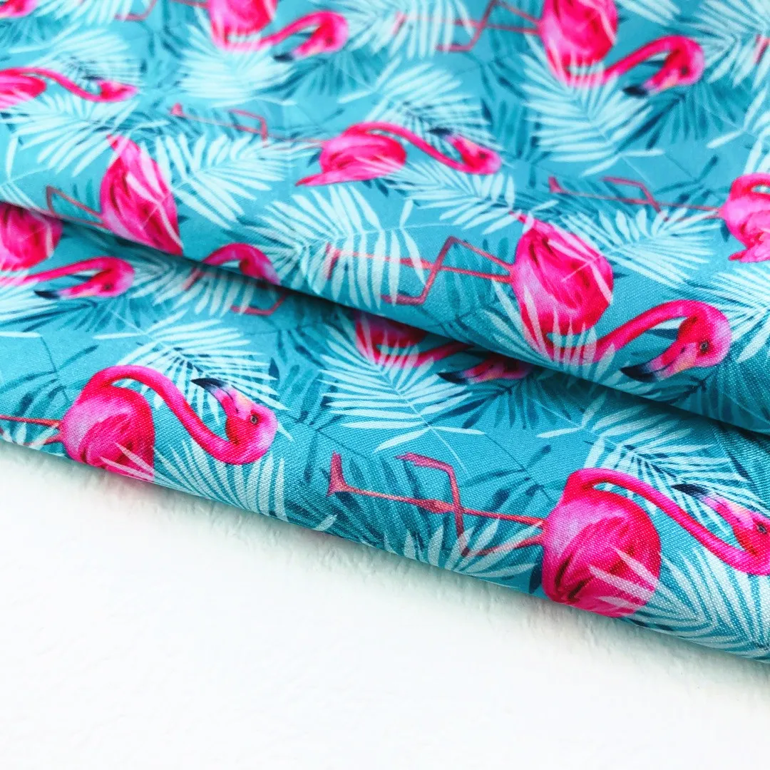 Оптовая продажа, 100% полиэфирная атласная ткань с цифровым принтом для атласной одежды