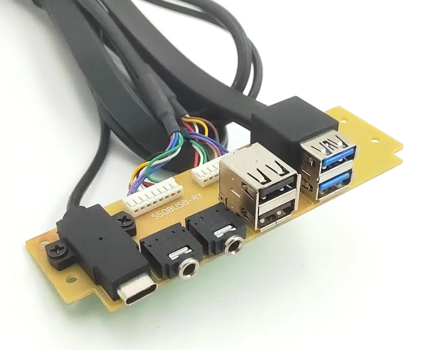 PC Computer Case PCB Dual USB 3.0   Dual USB2.0   TYPE C and HD Audio Connector Extionsion Data  Cable