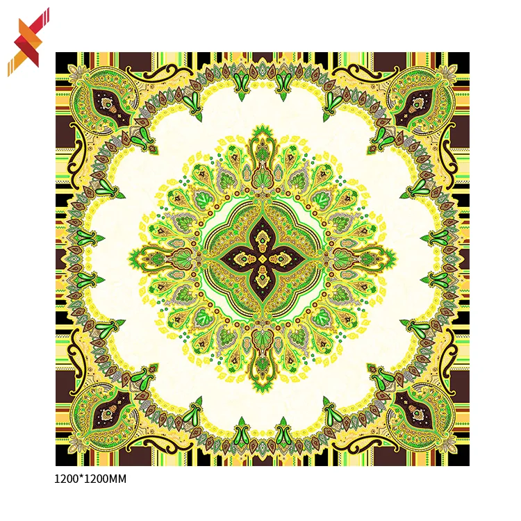 Polished golden crystal ceramic tile carpet for mid east