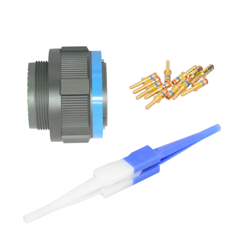 MIL-DTL-38999 Series III Connector D38999/26WB04SN Female Plug In-Line Cable 4pin Crimp N Orientation